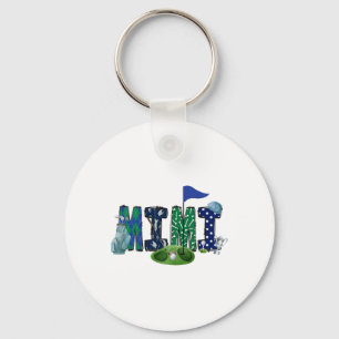 Mimi Of The Birthday Boy Golf Themed Matching Part Key Ring