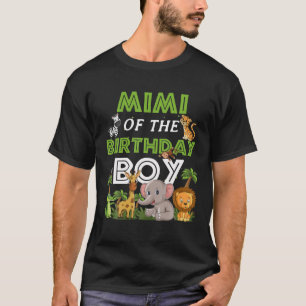 Mimi Of The Birthday Boy Zoo Theme Animal Party T-Shirt