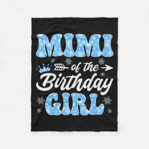 Mimi Of The Birthday Girl Snowflakes Winter Christ Fleece Blanket
