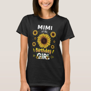 Mimi Of The Birthday Girl Sunflower Party Family M T-Shirt