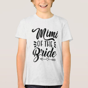 Mimi Of The Bride Wedding Party Family Grandpa Bac Tri-Blend Shirt