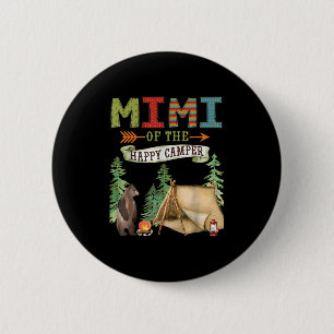 Mimi Of The Happy Camper First Birthday Camng 6 Cm Round Badge