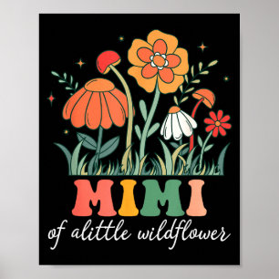 Mimi of the little wildflower baby birthday party poster