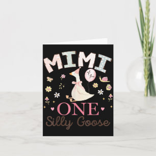 Mimi of The One Silly Goose 1st Birthday Girl Card