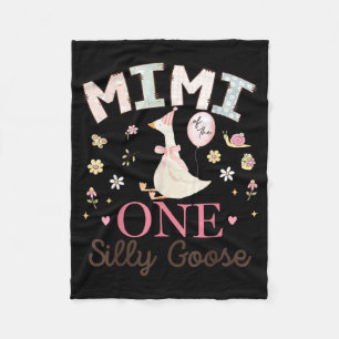 Mimi of The One Silly Goose 1st Birthday Girl Fleece Blanket