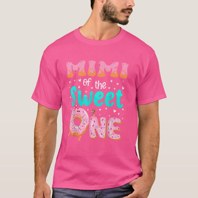 Mimi Of The Sweet One 1st Birthday Doughnut Theme  T-Shirt (Front)