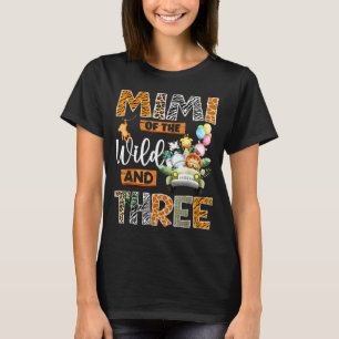 Mimi Of The Wild And Three 3rd Birthday Boy Safari T-Shirt