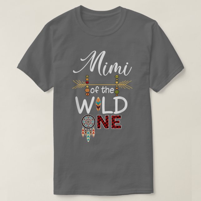 Mimi of the Wild One Funny 1st Birthday First Thin T-Shirt (Design Front)