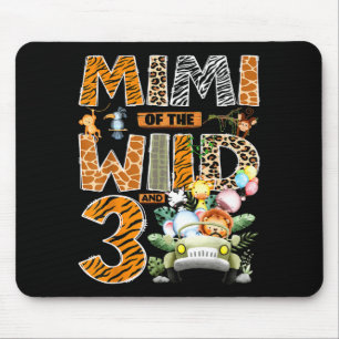Mimi of the wild three 3rd birthday boy safari mouse pad