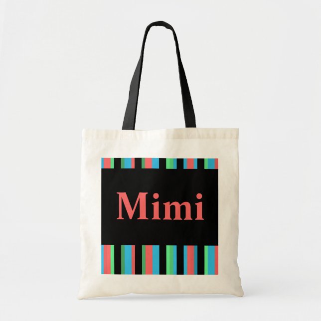 Mimi Pretty Striped Tote Bag (Front)
