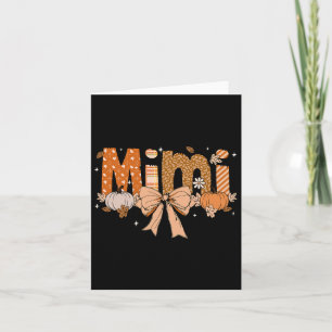 Mimi Pumpkin Fall Coquette Bow Thanksgiving Mum Wo Card