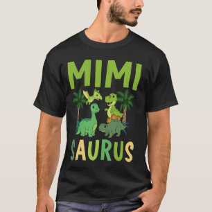 Mimi Saurus Dinosaur Birthday Boy Girl Family Matc T-Shirt