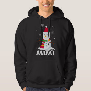 Mimi Snowman Santa  Christmas Matching Family Hoodie