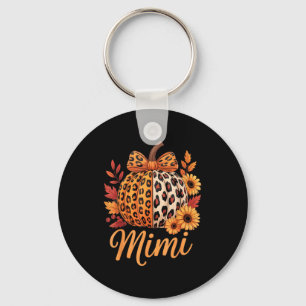 Mimi Thanksgiving Leopard Pumpkin Sunflower Coquet Key Ring