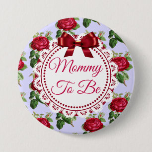 Mimi to be Floral Burgundy Roses Button