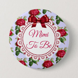 Mimi to be Floral Burgundy Roses Button