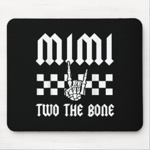 Mimi Two The Bone Skeleton Hand 2nd Birthday Boy G Mouse Pad