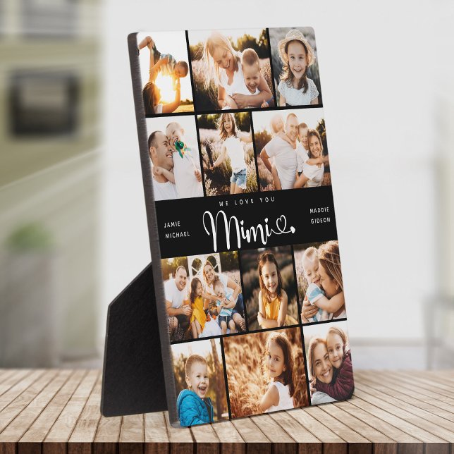 MIMI  We Love you Hearts DIY Modern Photo Collage Plaque (Creator Uploaded)