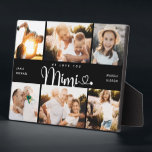 MIMI We Love you Hearts Modern 6 Photo Collage Plaque<br><div class="desc">We love you Mimi! Cute, modern custom family photo collage plaque to show grandma how much she's loved. We love this hand lettered script design with heart flourishes, making this a heartfelt keepsake gift for a beloved grandparent. Personalise with 12 favourite pictures and your personal message and names. Available in...</div>