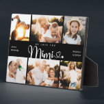 MIMI We Love you Hearts Modern 6 Photo Collage Plaque<br><div class="desc">We love you Mimi! Cute, modern custom family photo collage plaque to show grandma how much she's loved. We love this hand lettered script design with heart flourishes, making this a heartfelt keepsake gift for a beloved grandparent. Personalise with 12 favourite pictures and your personal message and names. Available in...</div>