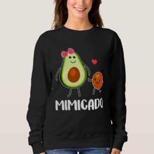 Mimicado Cute Avocado Pregnant Mom Women Sweatshirt