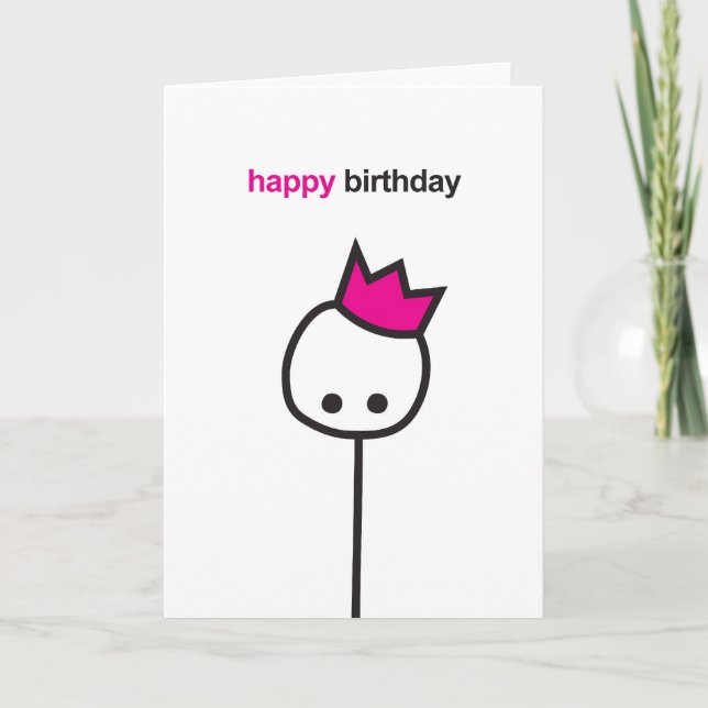 Mimie card - Birthday / Crown (Front)