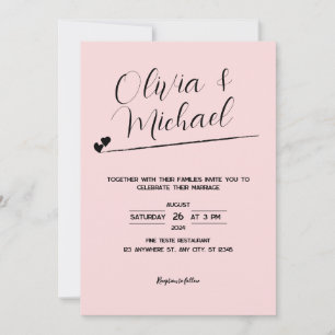 Mimimalist, elegant Wedding Invitation