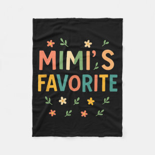 Mimi's Favorite Family Baby Granhild Quote  Fleece Blanket