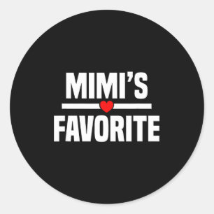 Mimi's Favorite Granhild Funny Grandson Granddaugh Classic Round Sticker