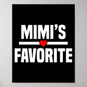 Mimi's Favorite Granhild Funny Grandson Granddaugh Poster