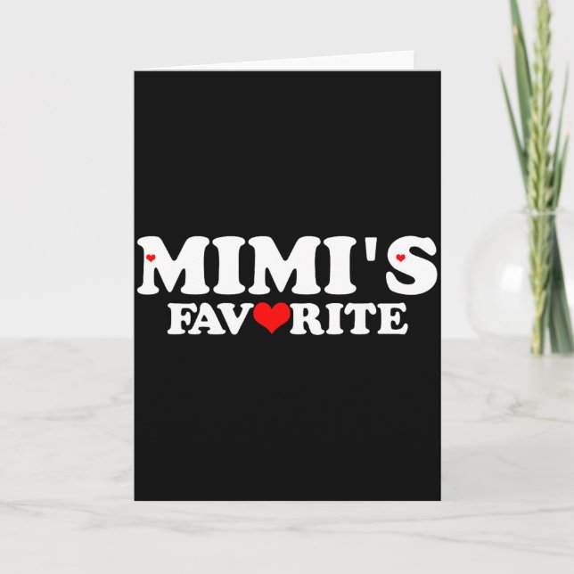 Mimis Favorite With Red Heart  Card (Front)
