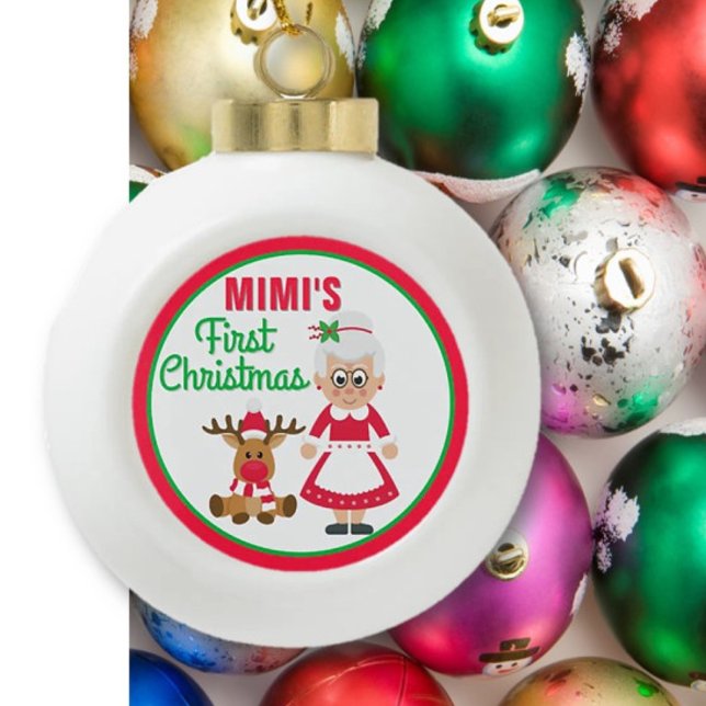 Mimi's First Christmas  Ceramic Ball Christmas Ornament (Creator Uploaded)