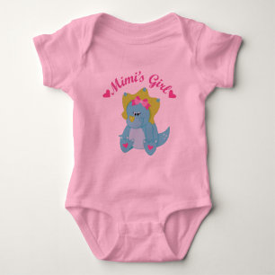 Mimis Girl Dinosaur Baby Bodysuit