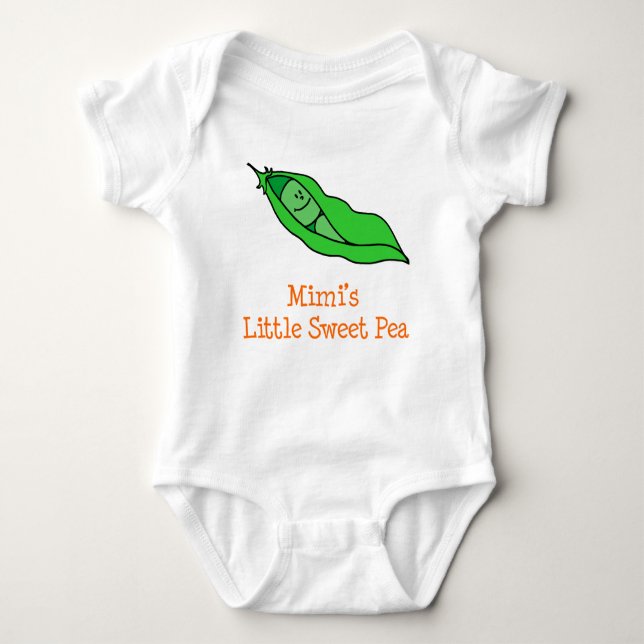 Mimi's Little Sweet Pea Baby Bodysuit (Front)