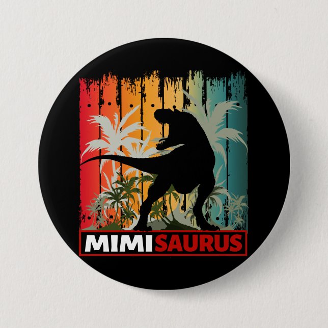 MIMISAURUS DINOSAUR LOVER 7.5 CM ROUND BADGE (Front)