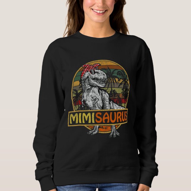 Mimisaurus Rex Dinosaur Mimi Saurus Family Matchin Sweatshirt (Front)