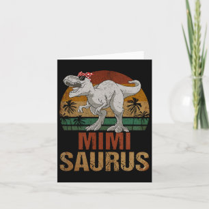 Mimisaurus T Rex Dinosaur Mimi Saurus Mother's Day Card