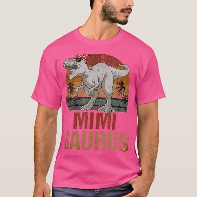 Mimisaurus T Rex Dinosaur Mimi Saurus Mother'S Day T-Shirt (Front)