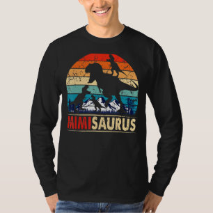 Mimisaurus T Rex Mimi Dinosaur 3 Kids Mother's Da T-Shirt