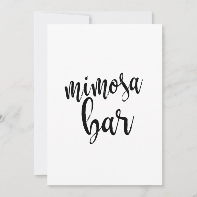 Mimosa Bar Affordable Calligraphy Sign (Front)
