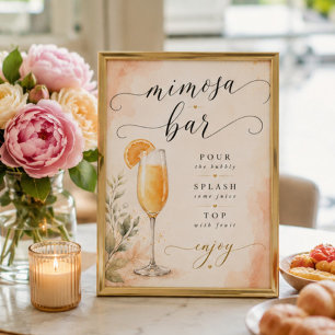 Mimosa Bar Baby Shower Sign