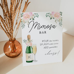 Mimosa Bar Bridal Shower Pedestal Sign