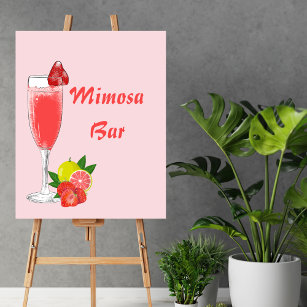 Mimosa Bar Bubbly Brunch Baby Shower  Poster