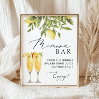 Mimosa Bar Lemon Sorrento Italian Wedding Sign