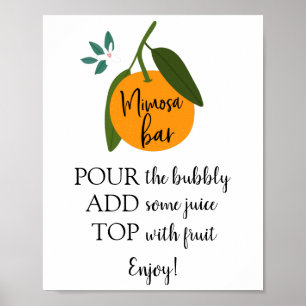 Mimosa Bar Orange Sign