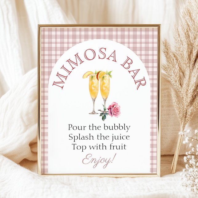 Mimosa bar Pink Fresh off market Bridal Shower Poster (Creator Uploaded)