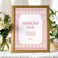 Mimosa bar poster for goddess party