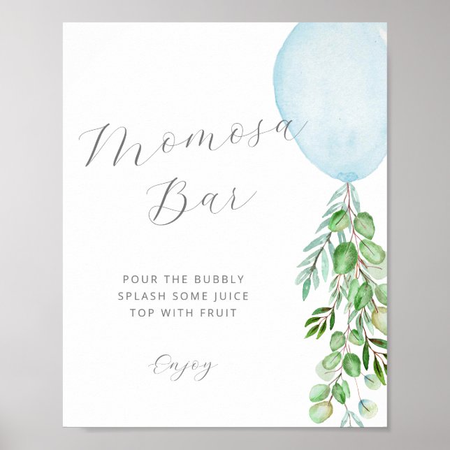 Mimosa Bar Sign Baby Shower Game Poster (Front)