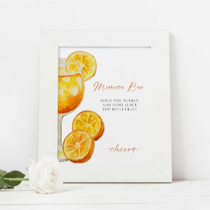 Mimosa Bar Sign Orange Spritz Bridal Shower