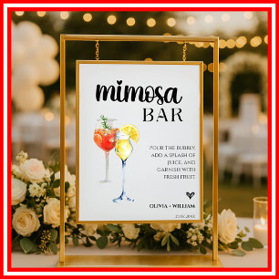 Mimosa Bar Wedding Bar Script Sign